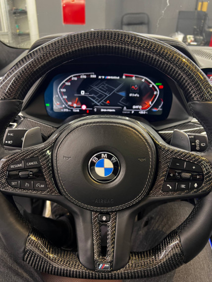 полное преображение штатного руля BMW