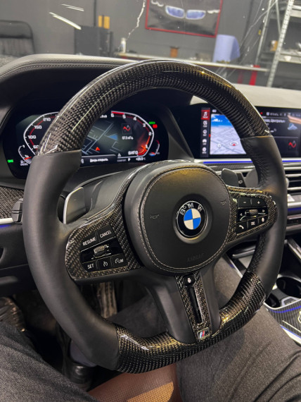 полное преображение штатного руля BMW